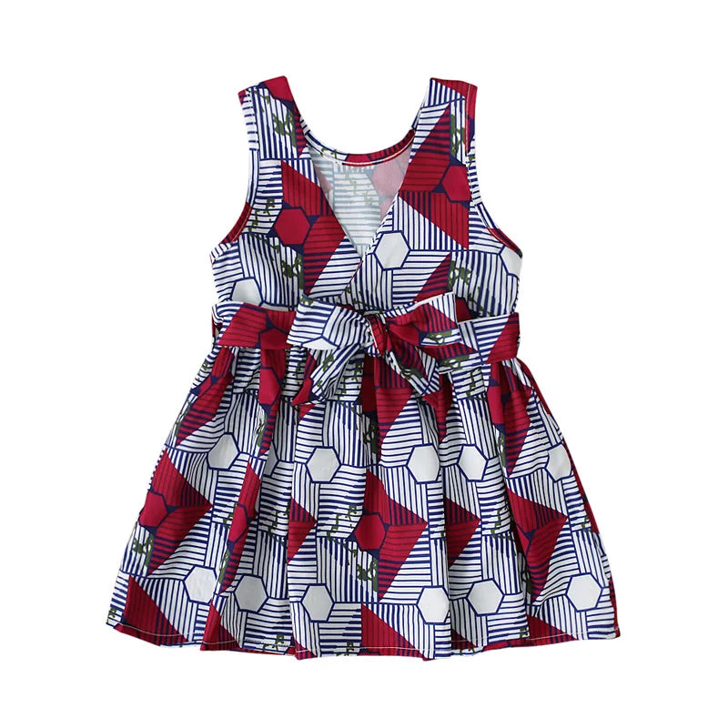 New Arrival Summer Fashion African Children V-neck Sleeveless