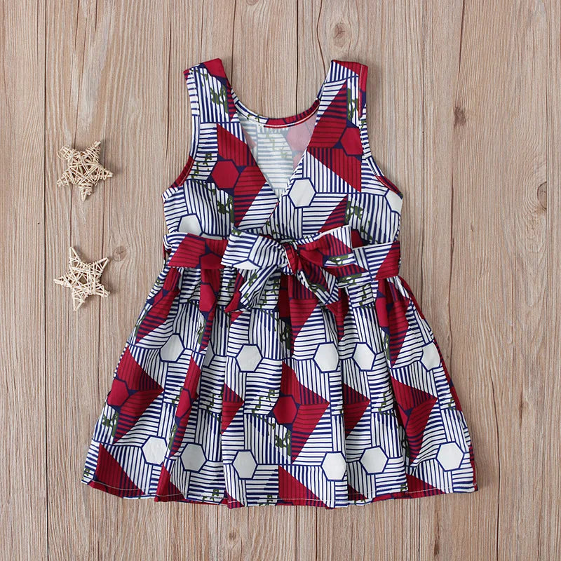 New Arrival Summer Fashion African Children V-neck Sleeveless