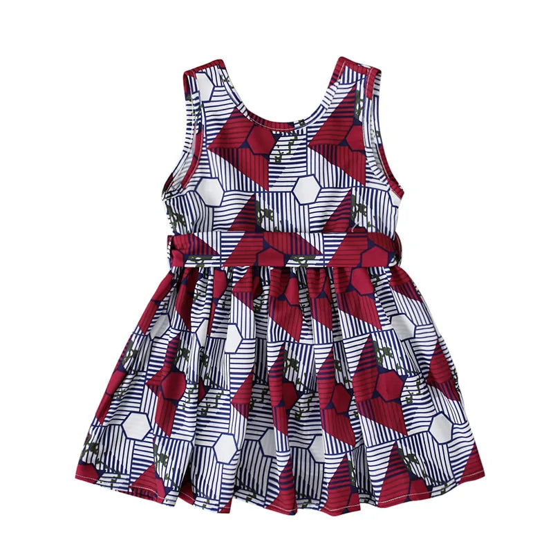 New Arrival Summer Fashion African Children V-neck Sleeveless