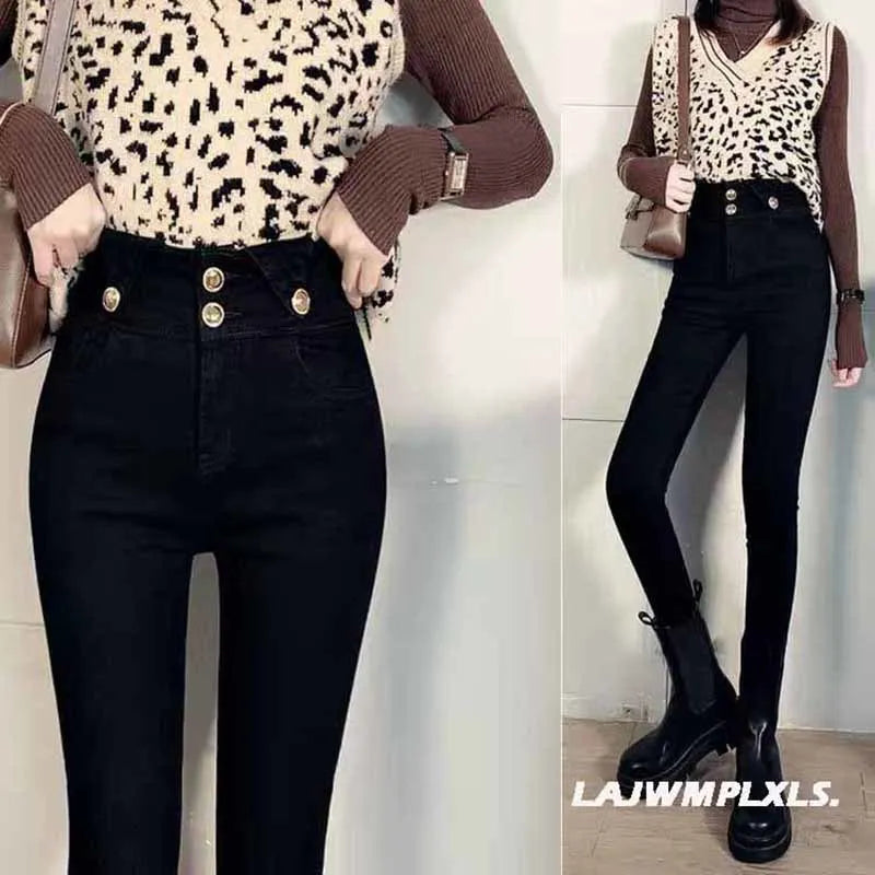 Autumn Spring New Black leggings Casual Elastic High Waist