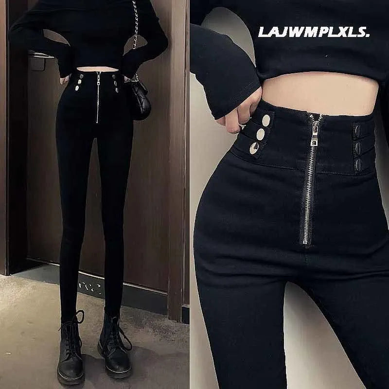Autumn Spring New Black leggings Casual Elastic High Waist