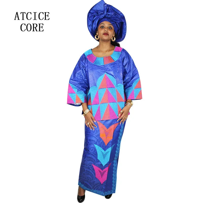 African Dresses For Women African Fabric Bazin Riche  Design