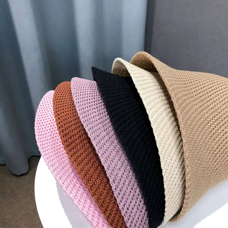 Women Bucket Hat Summer Hollow Out Thin Breathable