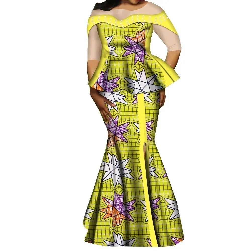 Stock Size Low Price African Tops and Skirt Set for Women