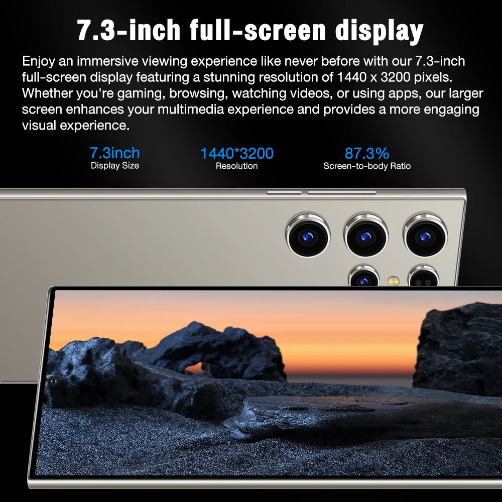 S24 Ultra+ Smartphone Face Recognition 5G Signal Mobile