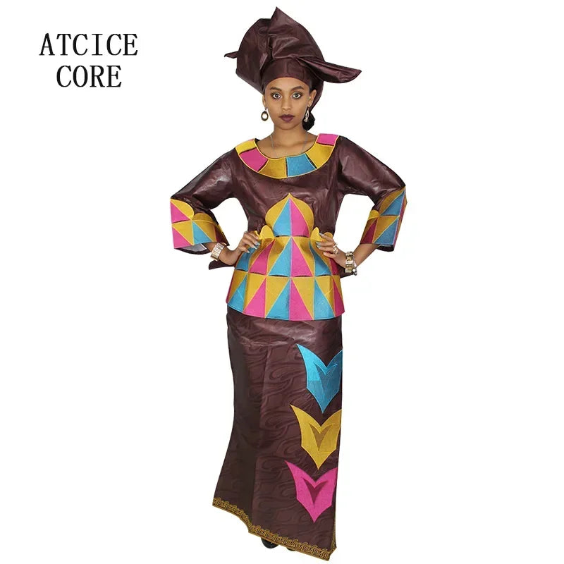 African Dresses For Women African Fabric Bazin Riche  Design