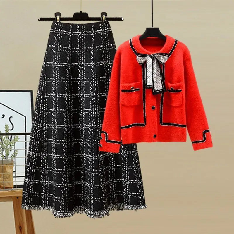 Large Women's Autumn Suit South Korea's New Fashion Bow