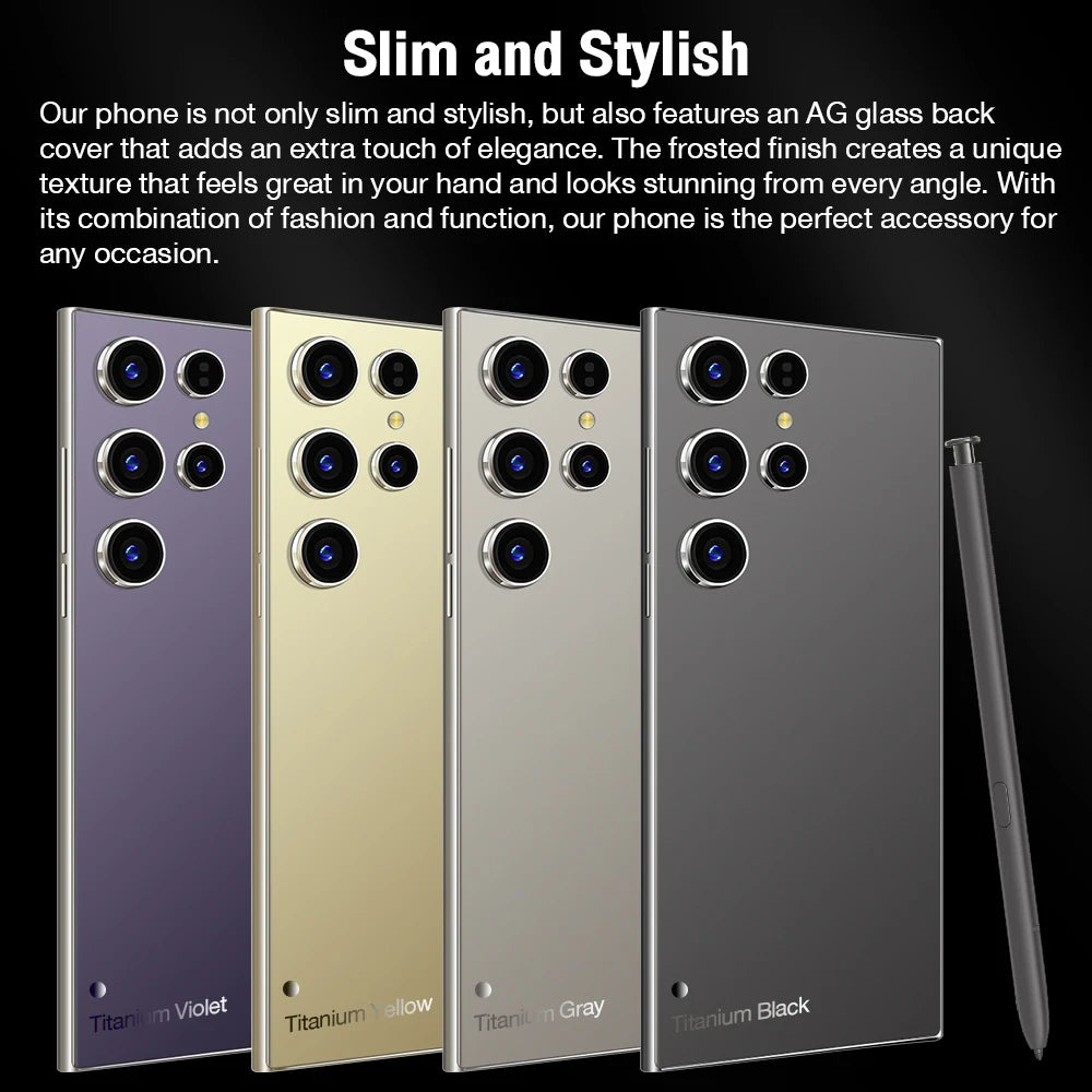 S24 Ultra+ Smartphone Face Recognition 5G Signal Mobile