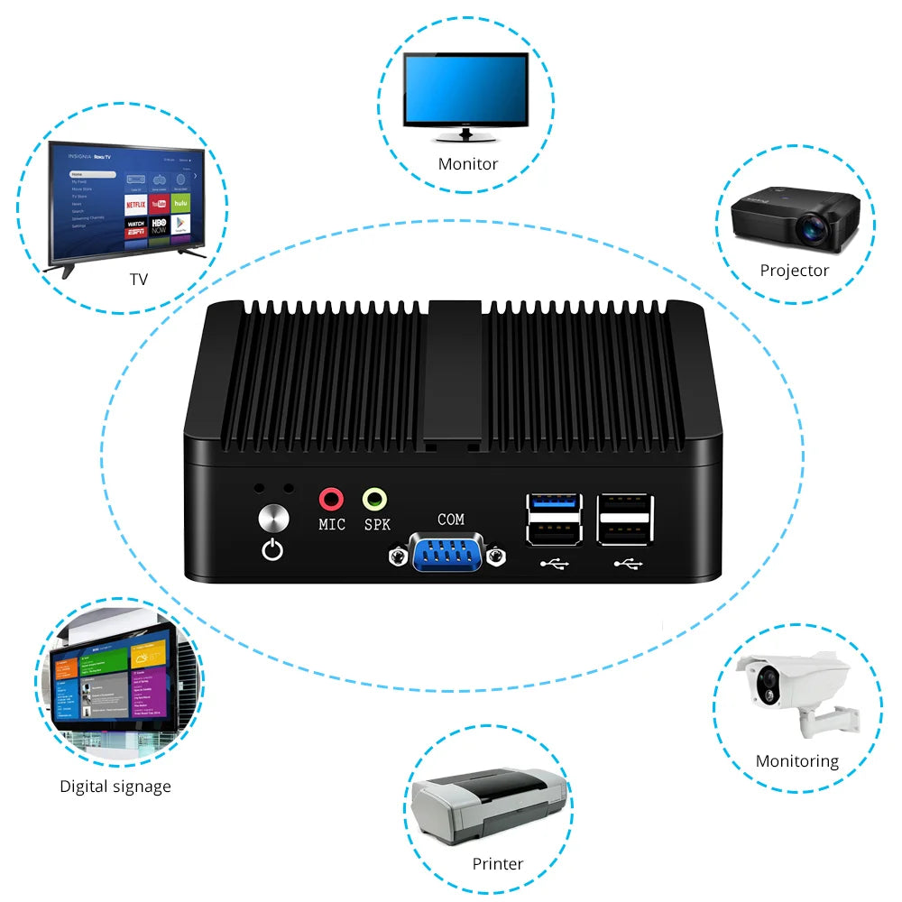 Fanless Industrial Mini PC Intel