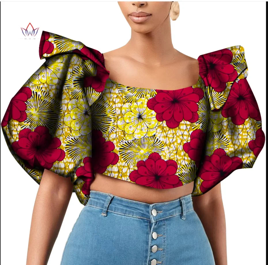 Stock Size Low Price African Tops and Skirt Set for Women