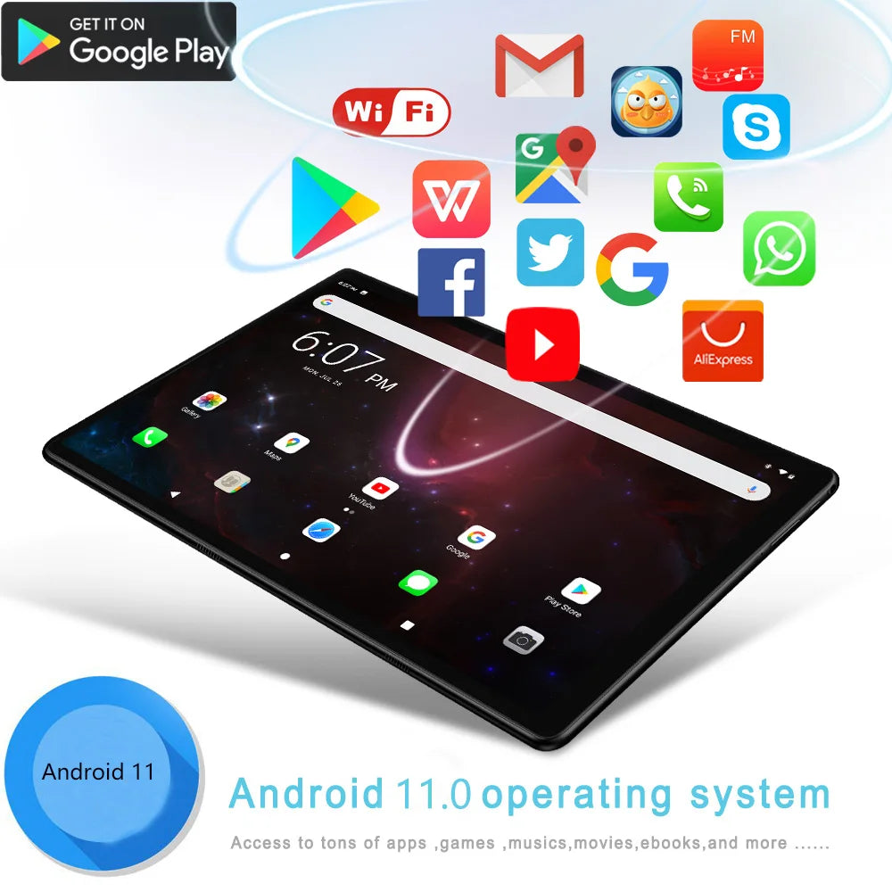 10.1 Inch Android Tablet Pc Google Play Dual Cameras