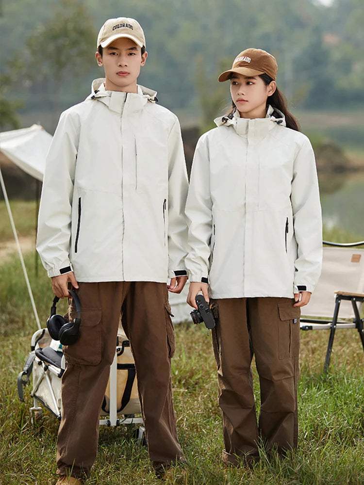 Spring Autumn Casual Jacket Men/Women Outdoor Waterproof