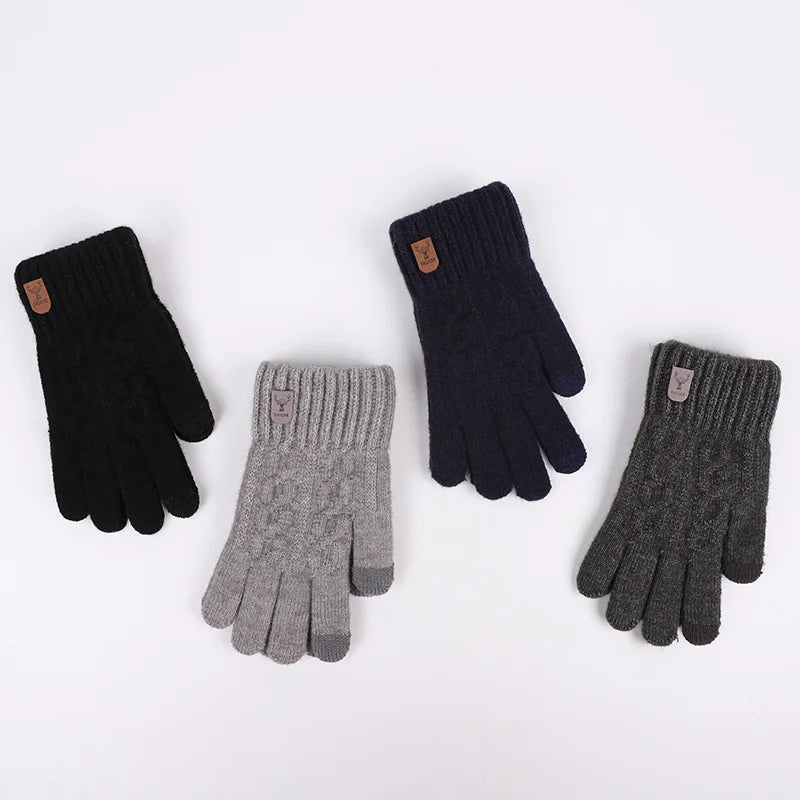 men's warm gloves winter touch screen