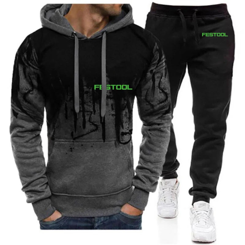Festool Tools Fashion Printing Autumn Men's Casual Tracksuit