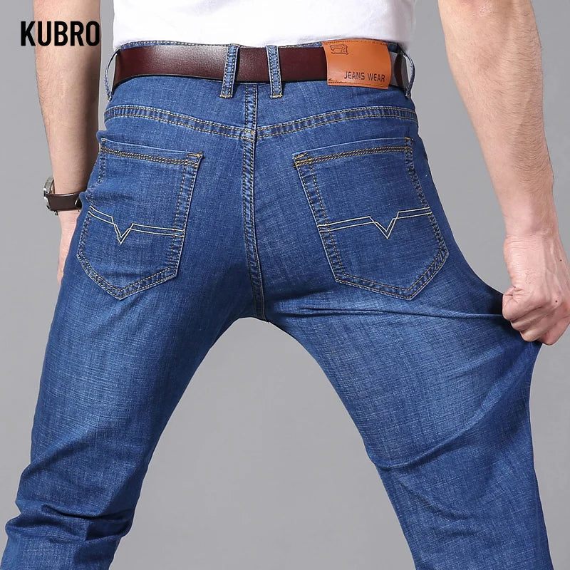 Men Business Stretch Men's Jeans Men Korean Fashion Straightleg