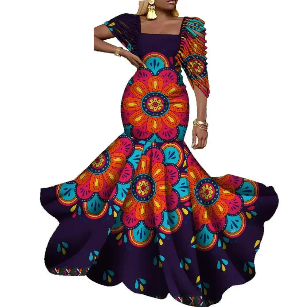 African Dresses for Women Wedding Party Elegant Lady Wax