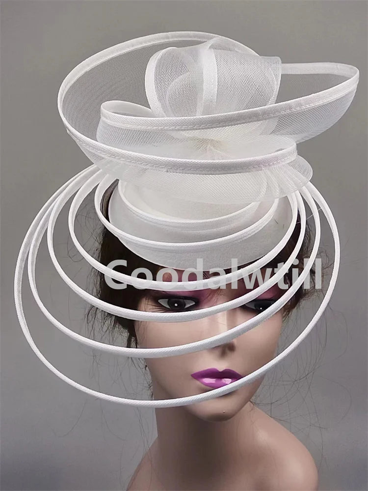 Luxury Fascinator Hat Women Wedding Headpiece Mesh Hat