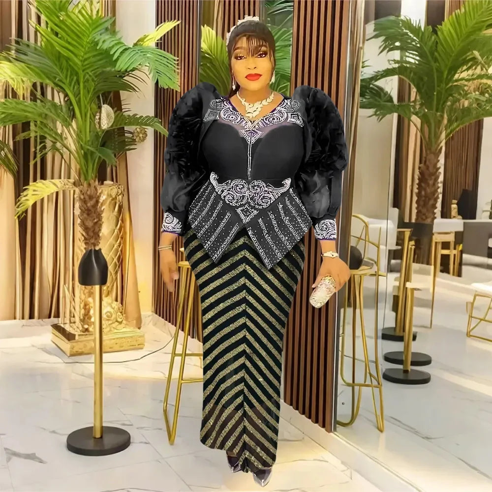 Plus Size Evening Dresses for Women African Luxury Gown