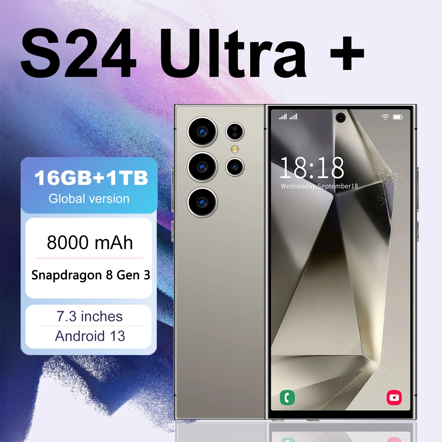 S24 Ultra+ Smartphone Face Recognition 5G Signal Mobile