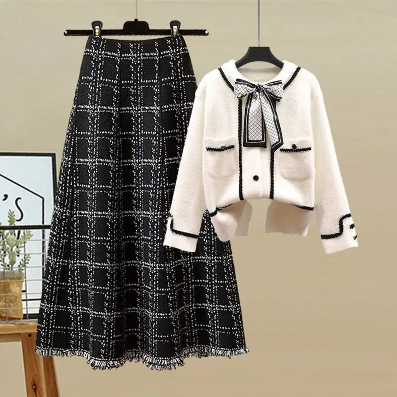 Large Women's Autumn Suit South Korea's New Fashion Bow