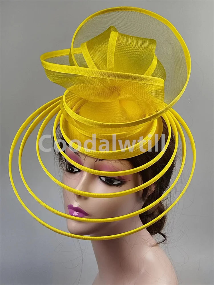 Luxury Fascinator Hat Women Wedding Headpiece Mesh Hat