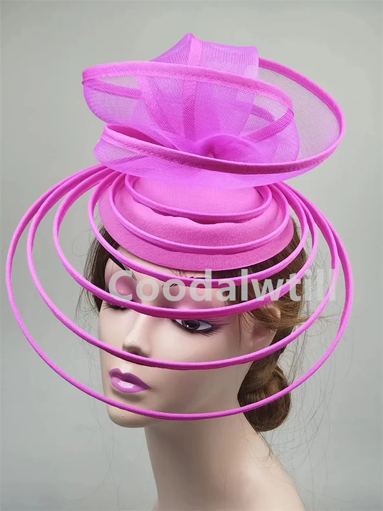 Luxury Fascinator Hat Women Wedding Headpiece Mesh Hat