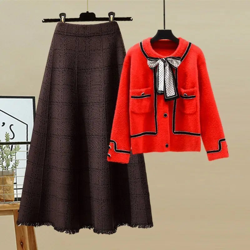 Large Women's Autumn Suit South Korea's New Fashion Bow