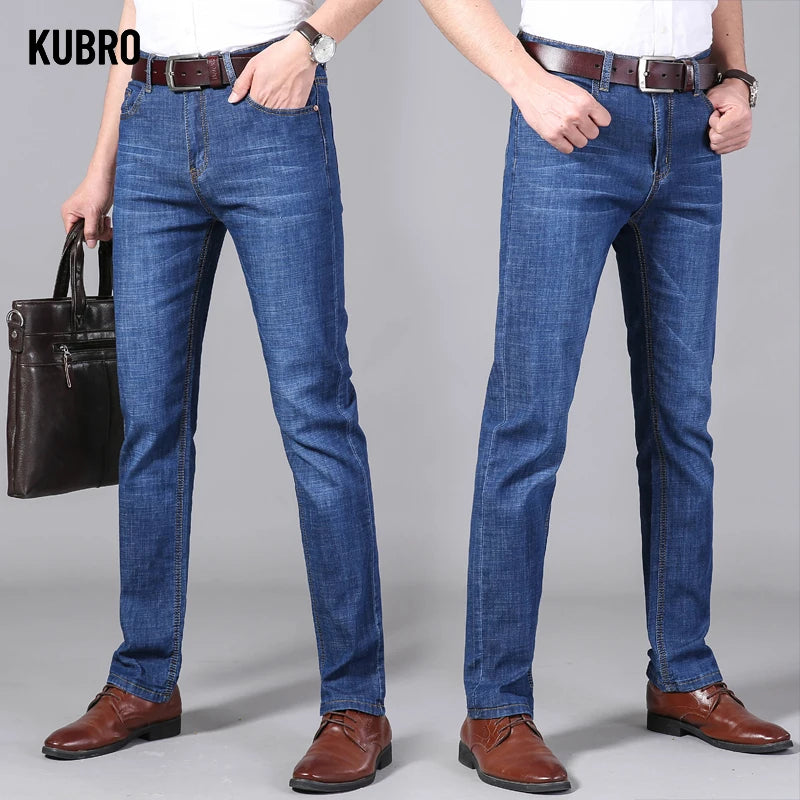 Men Business Stretch Men's Jeans Men Korean Fashion Straightleg