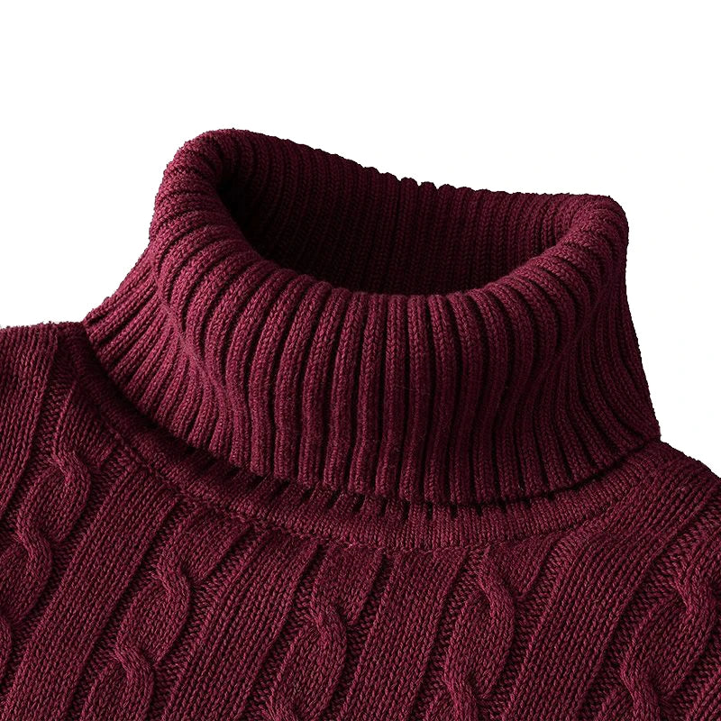 Autum Winter Warm Turtleneck Sweater Men's Casual