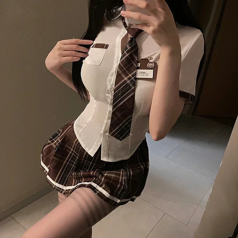 Sexy Student Uniform Set for Women School Girls