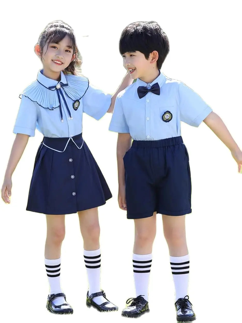 Children Boys Girls British style School Uniform For Kids