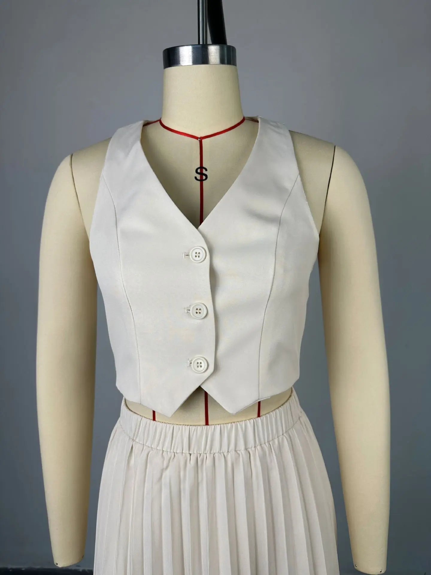 Women's suit new fashion halter waistcoat skirt two-piece set