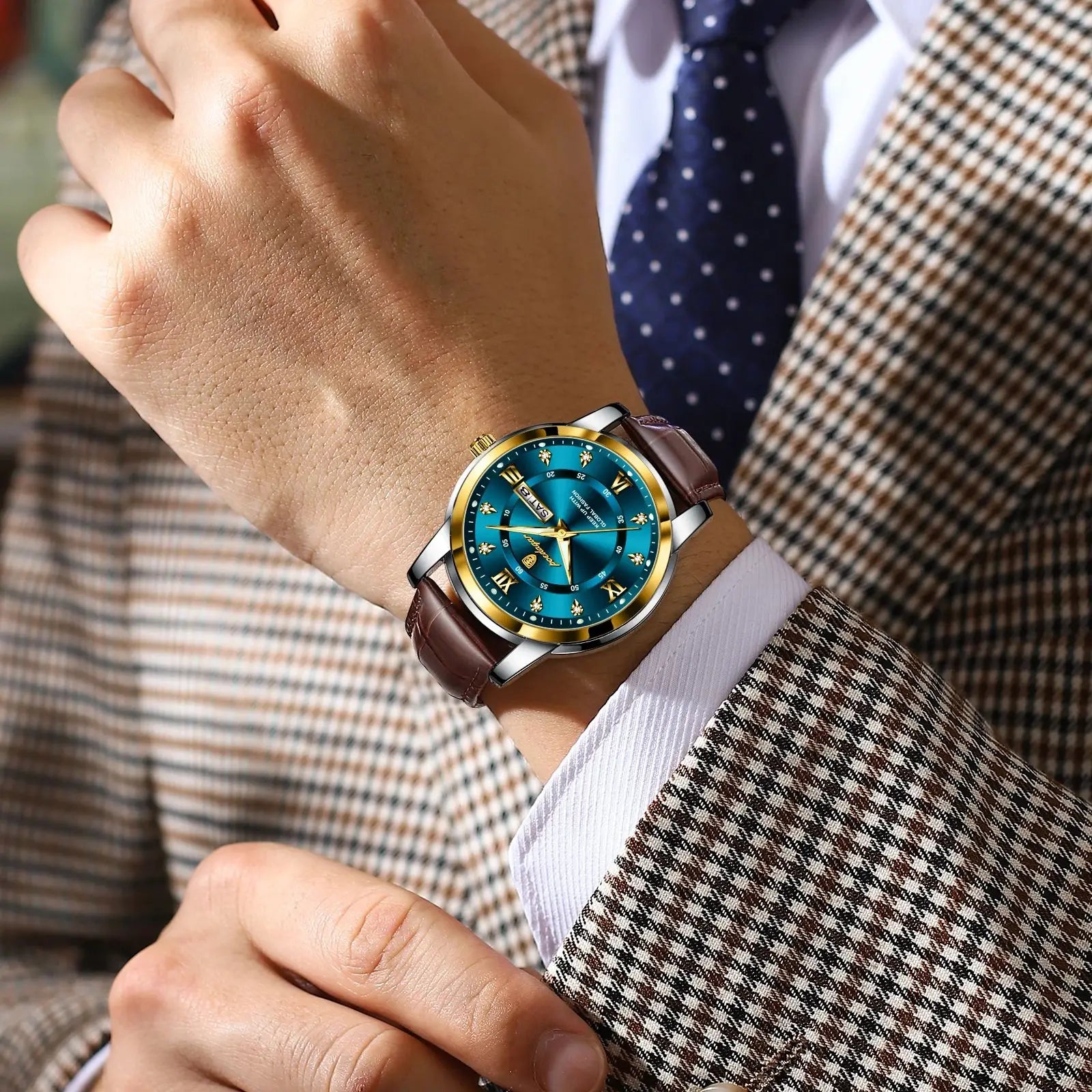 Luxury Man Wristwatch Waterproof Luminous