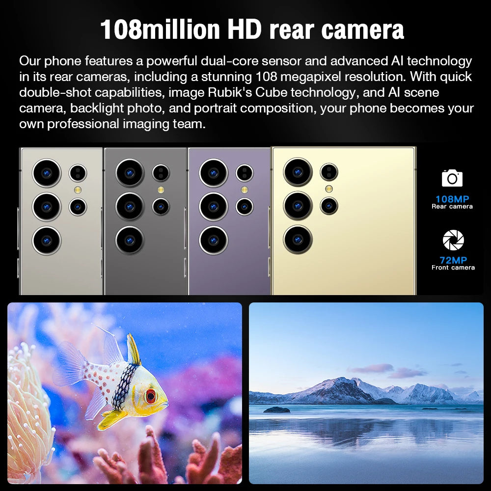 S24 Ultra+ Smartphone Face Recognition 5G Signal Mobile