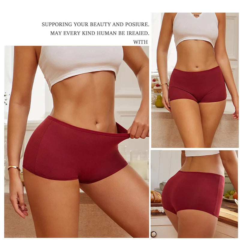 Women's Panties Cotton Seamless Sports Boxers Underwear