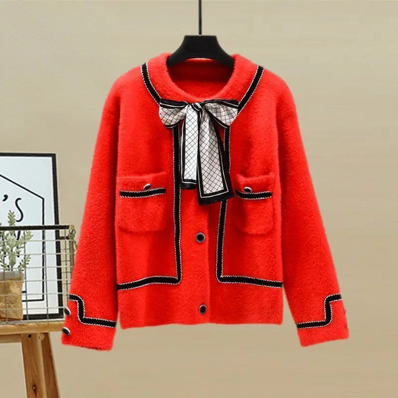 Large Women's Autumn Suit South Korea's New Fashion Bow
