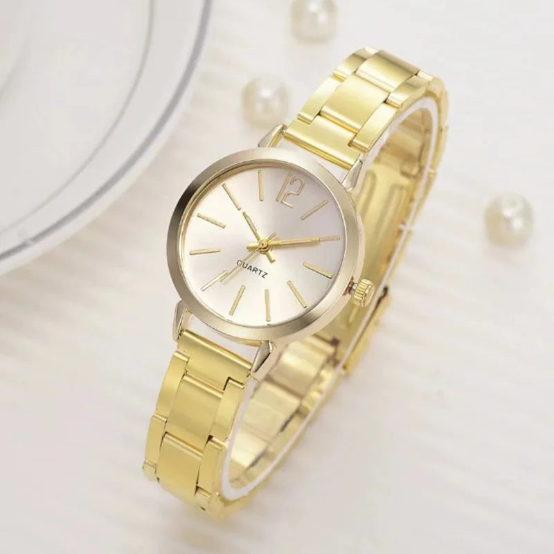 Watch for Women Simple Round Dial Stainless