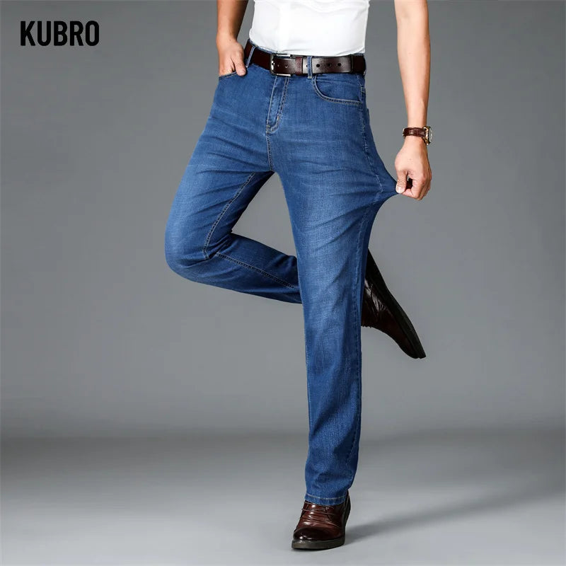 Men Business Stretch Men's Jeans Men Korean Fashion Straightleg