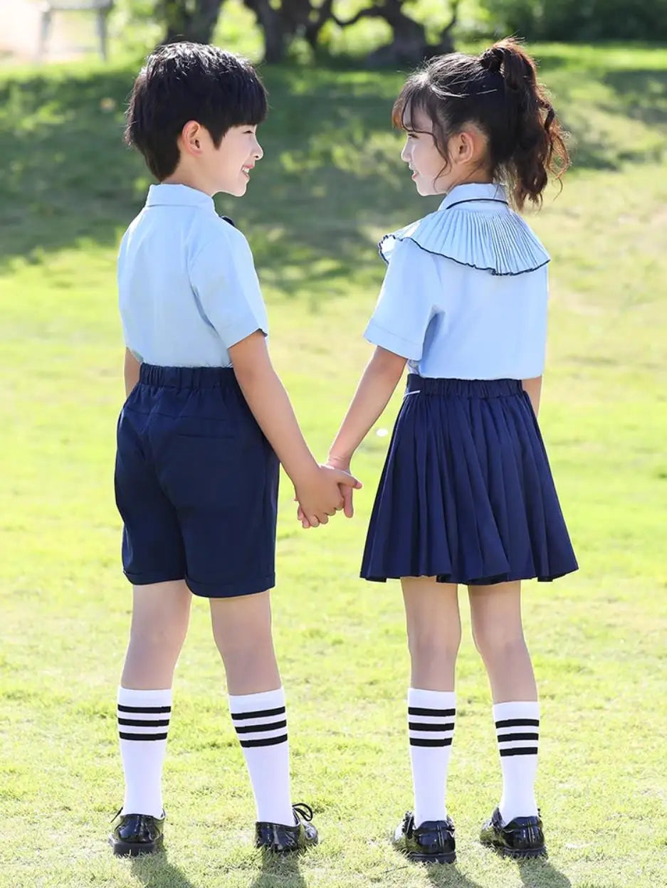 Children Boys Girls British style School Uniform For Kids