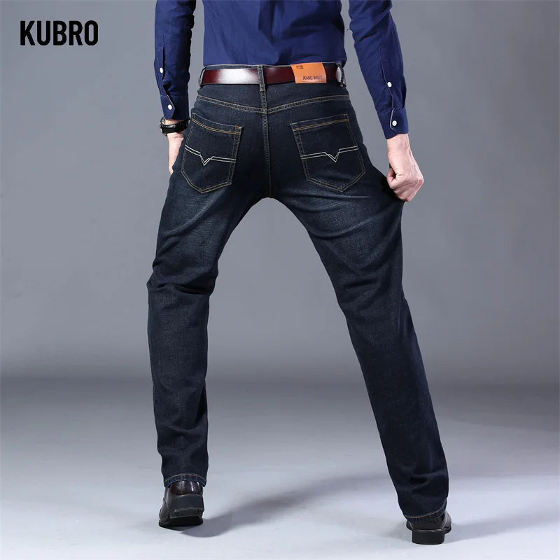 Men Business Stretch Men's Jeans Men Korean Fashion Straightleg