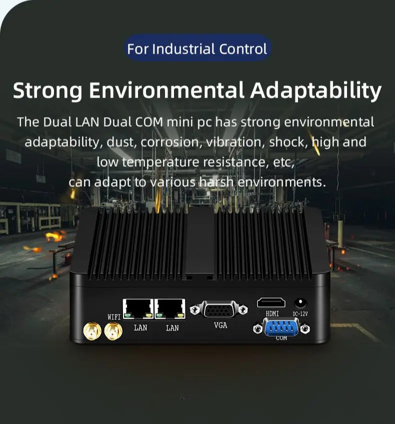 Fanless Industrial Mini PC Intel