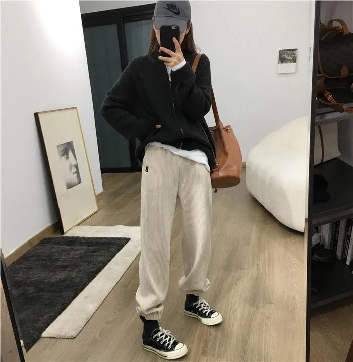 Autumn And Winter  Cashmere Zipper Women's  Coat