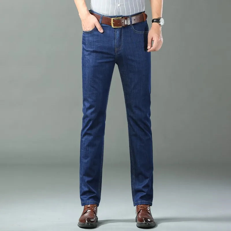 Ice Silk Thin Denim Jeans For Men