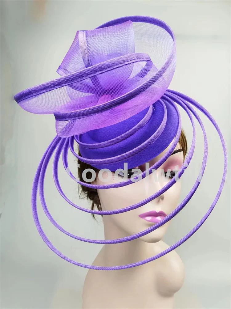 Luxury Fascinator Hat Women Wedding Headpiece Mesh Hat
