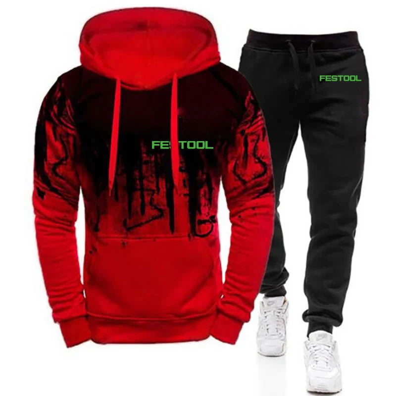 Festool Tools Fashion Printing Autumn Men's Casual Tracksuit