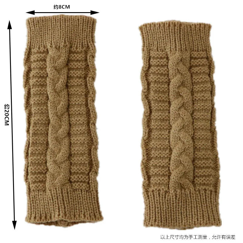 Women Long Fingerless Gloves for Winter