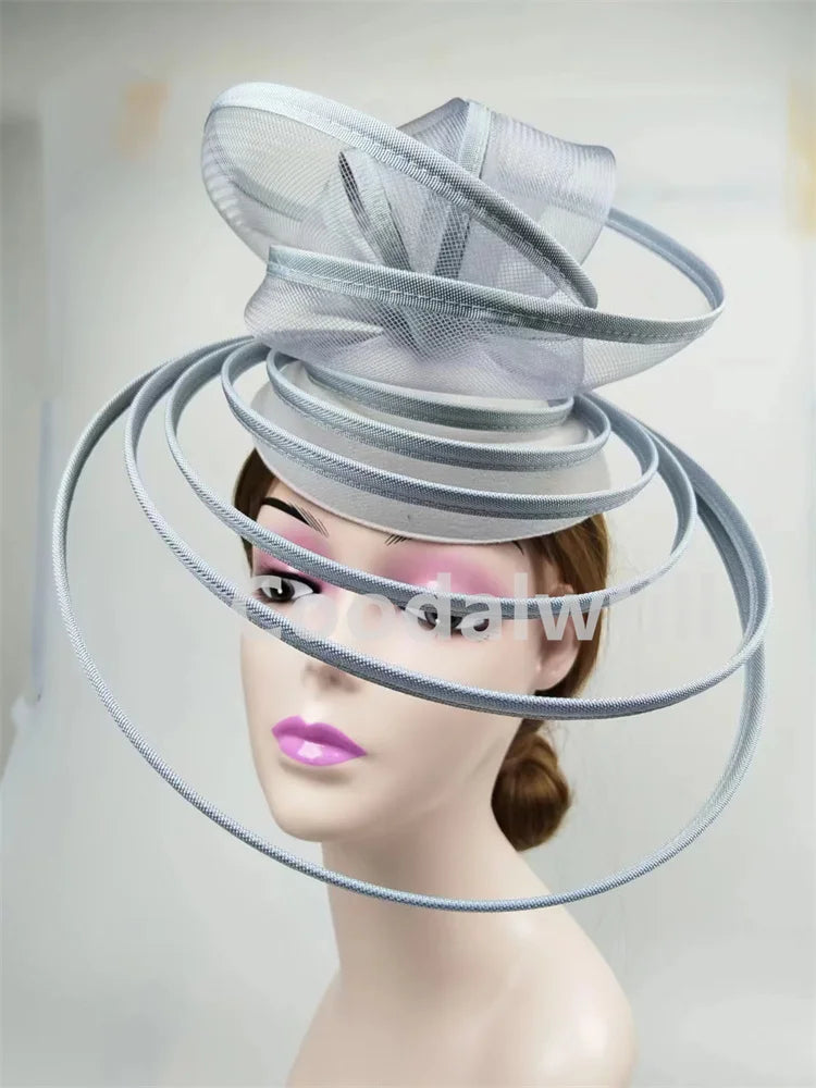 Luxury Fascinator Hat Women Wedding Headpiece Mesh Hat