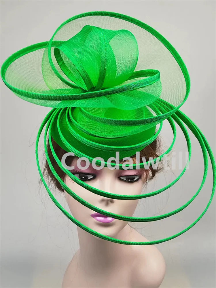 Luxury Fascinator Hat Women Wedding Headpiece Mesh Hat