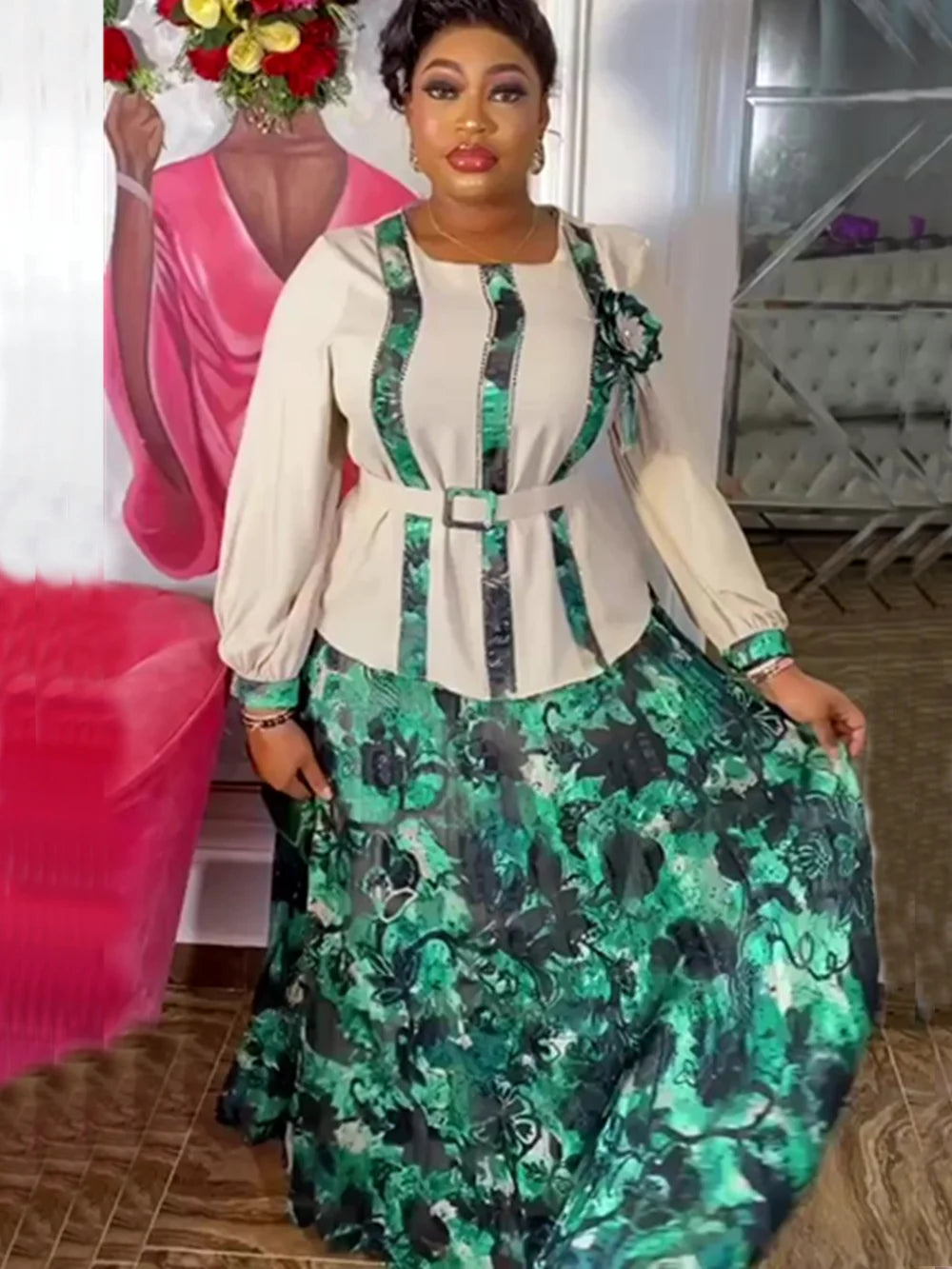 African Clothes for Women Sets Tops And Skirts Suits