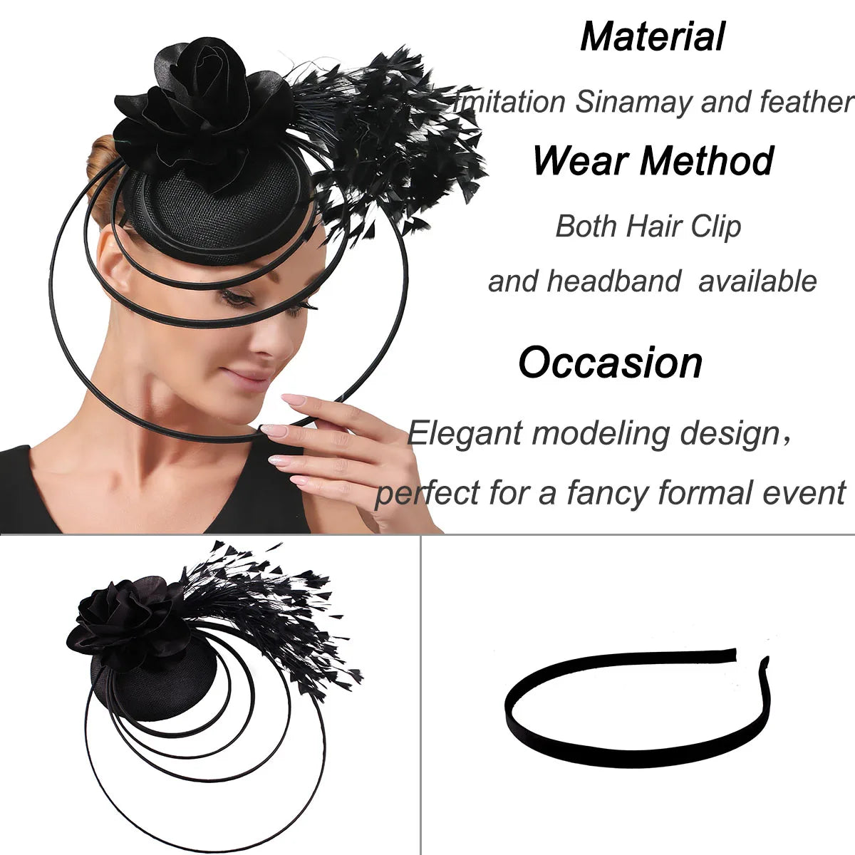 New Beige Race Occasion Fascinator Hats Bowknot Bridal  Church